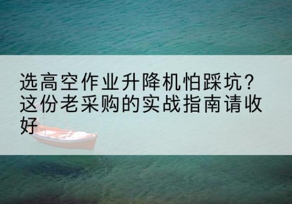 隆化高空作业升降机厂家推荐-选高空作业升降机怕踩坑？这份老采购的实战指南请收好